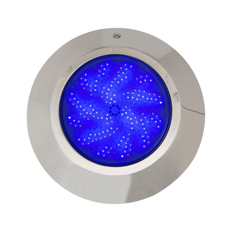 Foco Piscina Superficie LED RGBW Sumergible 12V DC IP68 Acero Inoxidable 24W