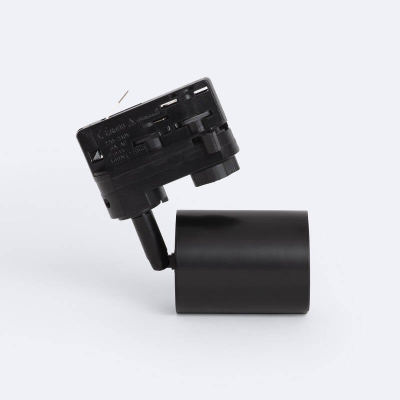 Foco Carril LED Trifásico 10W Regulable Mallet Negro