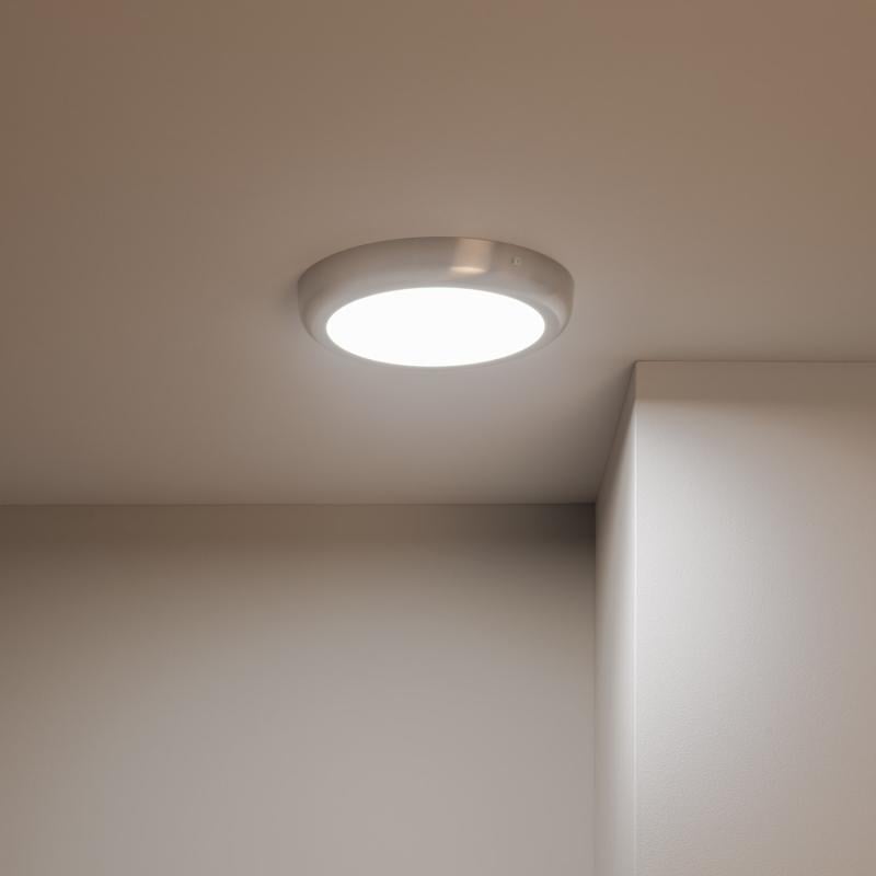 Plafón LED 18W Circular Metal Ø220 mm Design Silver