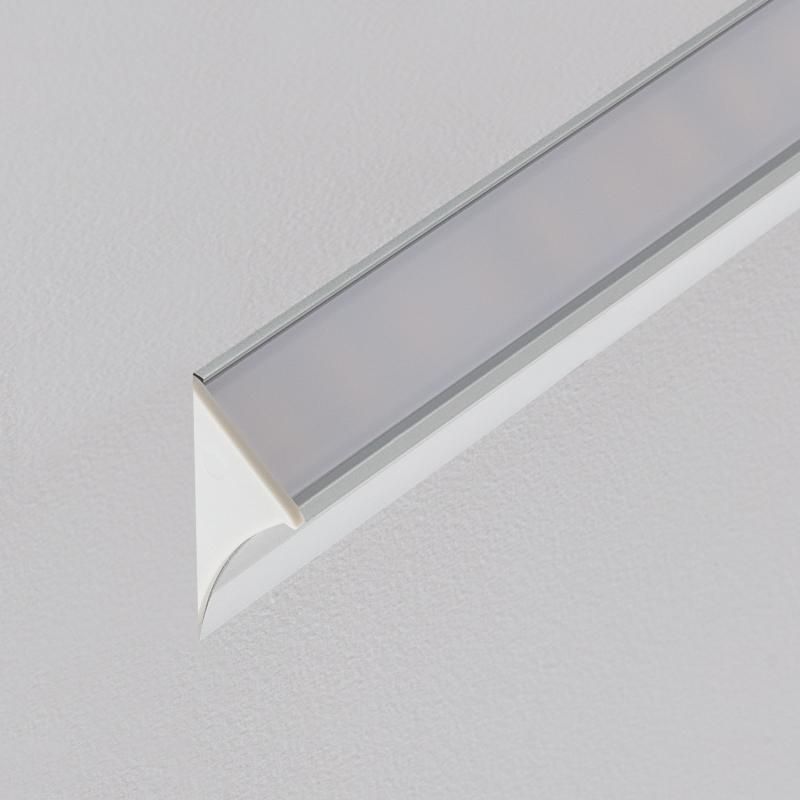 Perfil Aluminio Empotrable para Escayola / Pladur para Tira LED hasta 20mm con Tapa Continua
