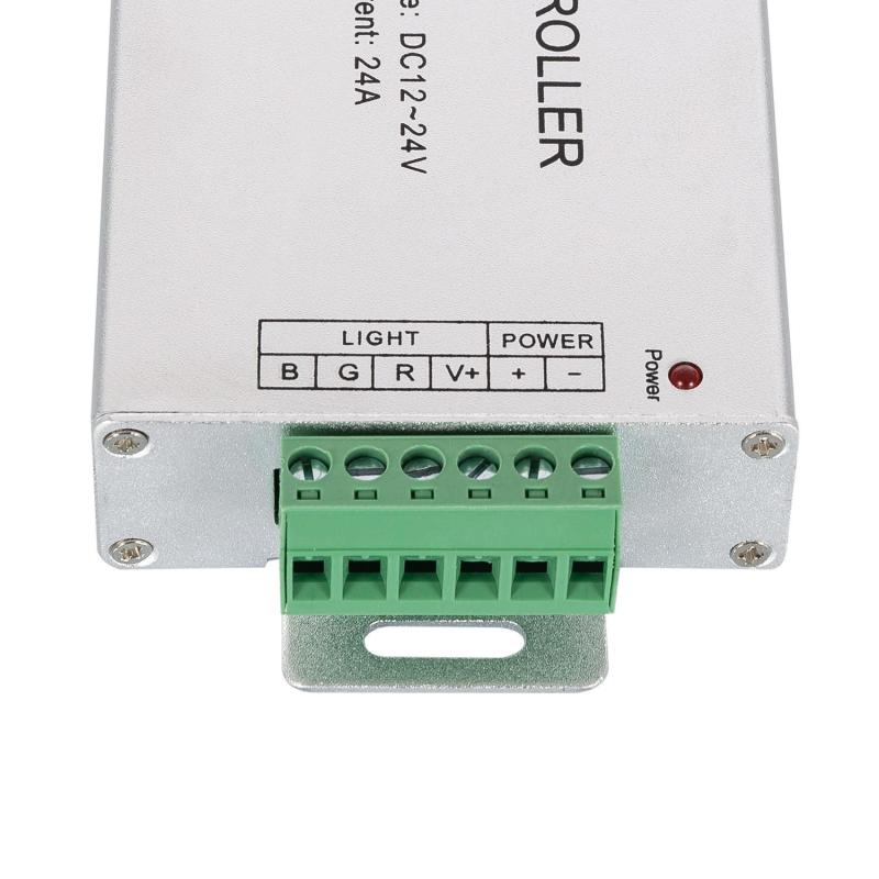 Controlador Regulador Tira LED RGB 12/24V DC con Mando RF 24A High Power