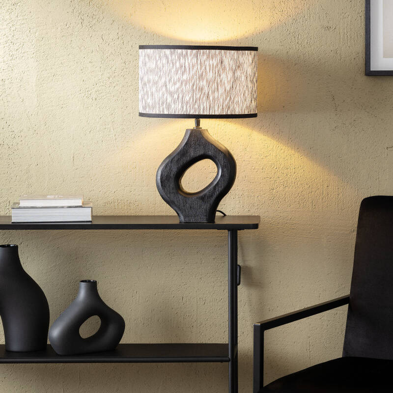 Lámpara de Mesa Madera Dhara ILUZZIA