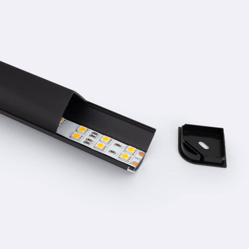 Perfil Aluminio Esquina Triangular 2m para Tira LED hasta 20mm
