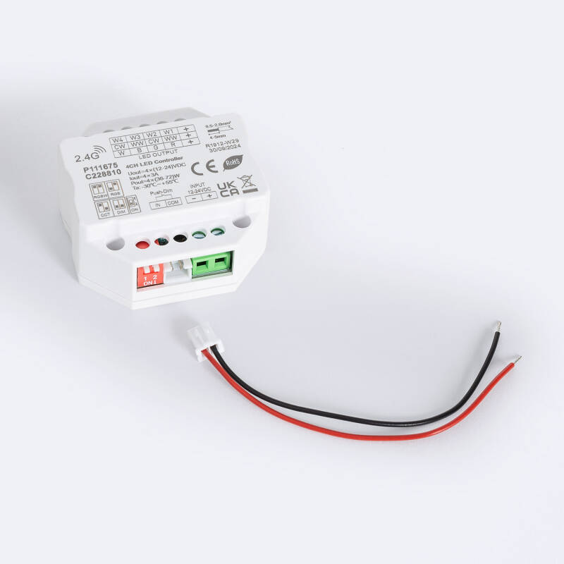 Controlador Tira LED Monocolor/CCT/RGB/RGBW 12-24V SKYDANCE V4-S Compatible con Mando RF