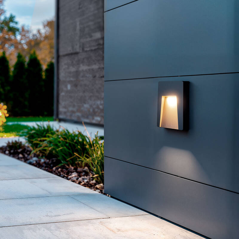 Baliza Exterior LED 3W Superficie Pared Rectangular Nilsa