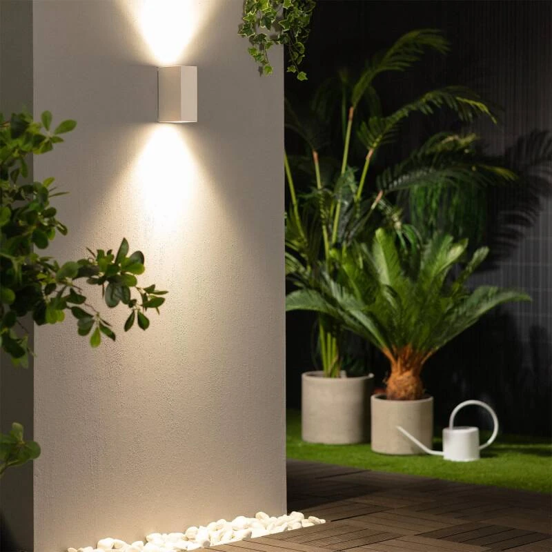 Aplique de Pared Exterior Iluminación Doble Cara Miseno Blanco