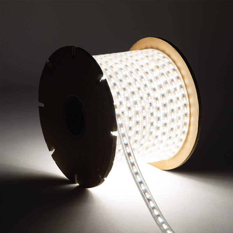 Tira LED CCT 220V 120 LED/m BOBINA 50m 10W/m 900lm/m Ancho 14mm Corte 100cm IP65