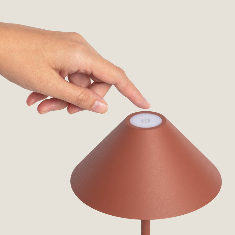 Lámpara de Mesa LED Portátil para Exterior Metal con Batería Recargable Chamle