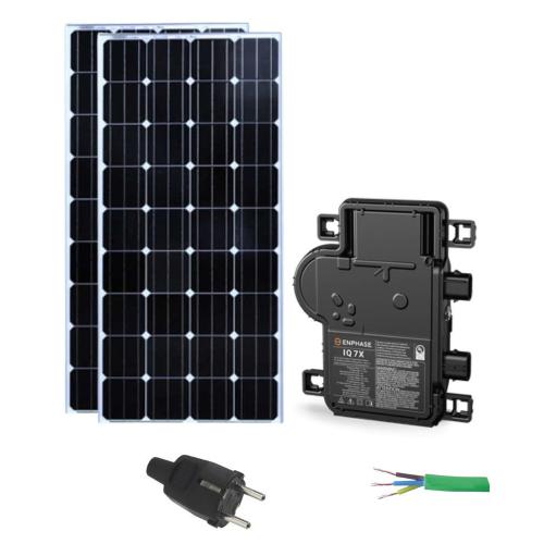 Kit Placas Solares Balcón 200W con microinversor 315W