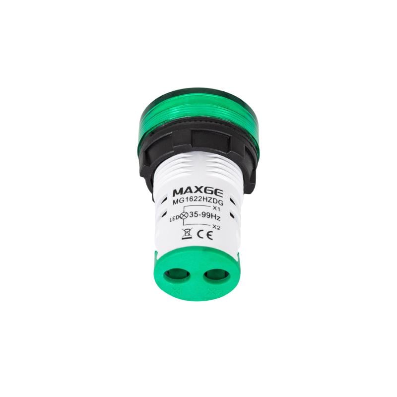Testigo Luminoso MAXGE con Frecuencímetro 35-99 Hz Ø22mm