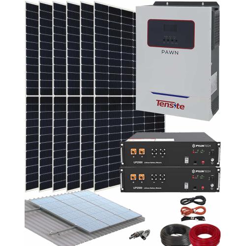 Kit Solar Aislada Litio 3600W 24V 5,6kWh