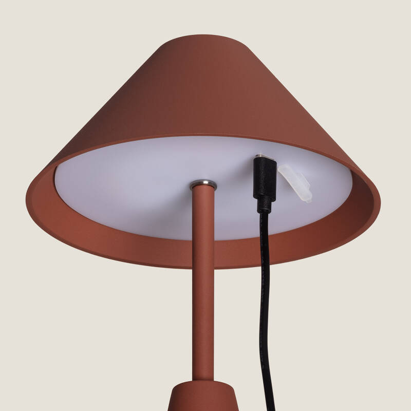 Lámpara de Mesa LED Portátil para Exterior Metal con Batería Recargable Chamle