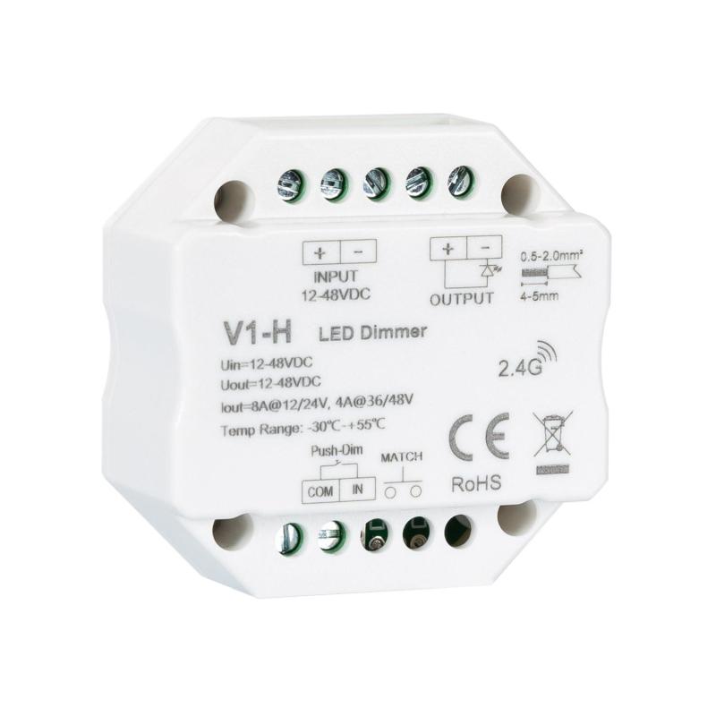Regulador Tira LED Monocolor 12-24-48V SKYDANCE V1-H Compatible con Pulsador y Mando RF