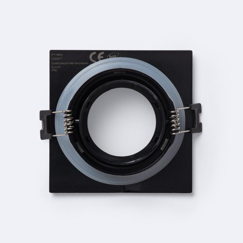 Aro Downlight Cuadrado IP65 para Bombilla LED GU10 / GU5.3 Corte Ø75 mm Maxis
