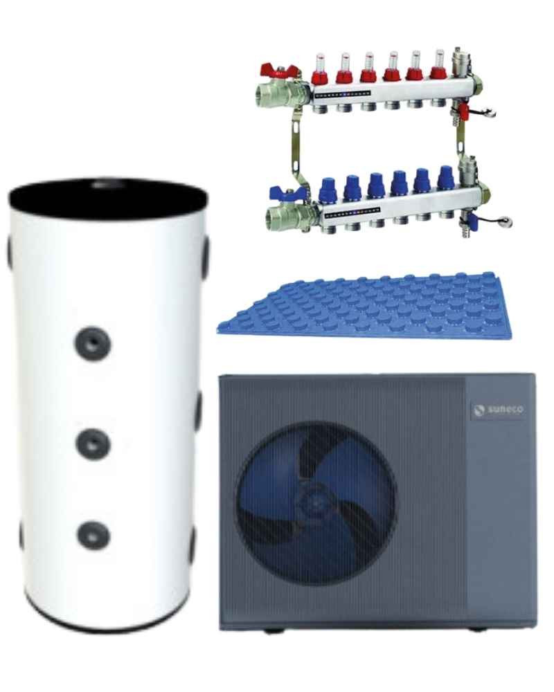 Kit Suelo Radiante con Bomba de Calor Suneco 8,4kW para 50m2