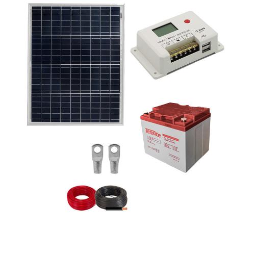 Kit Placa Solar 50W para Camping con Batería