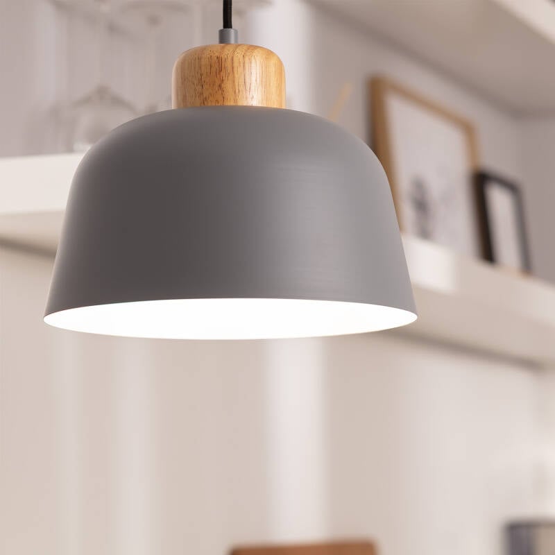 Lámpara Colgante Metal y Madera Wawak