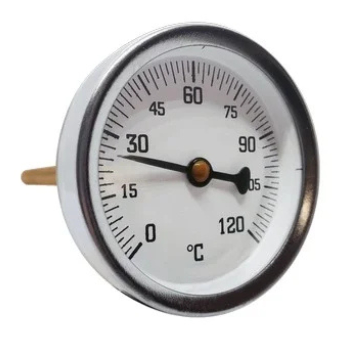 Termómetro bimetálico 120°C 50mm posterior Ø50mm