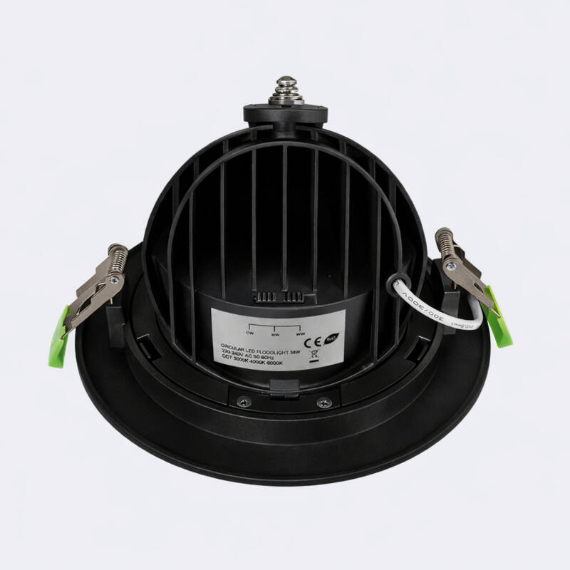 Downlight LED Circular Direccionable Chip OSRAM LIFUD Corte Ø 200 mm Negro