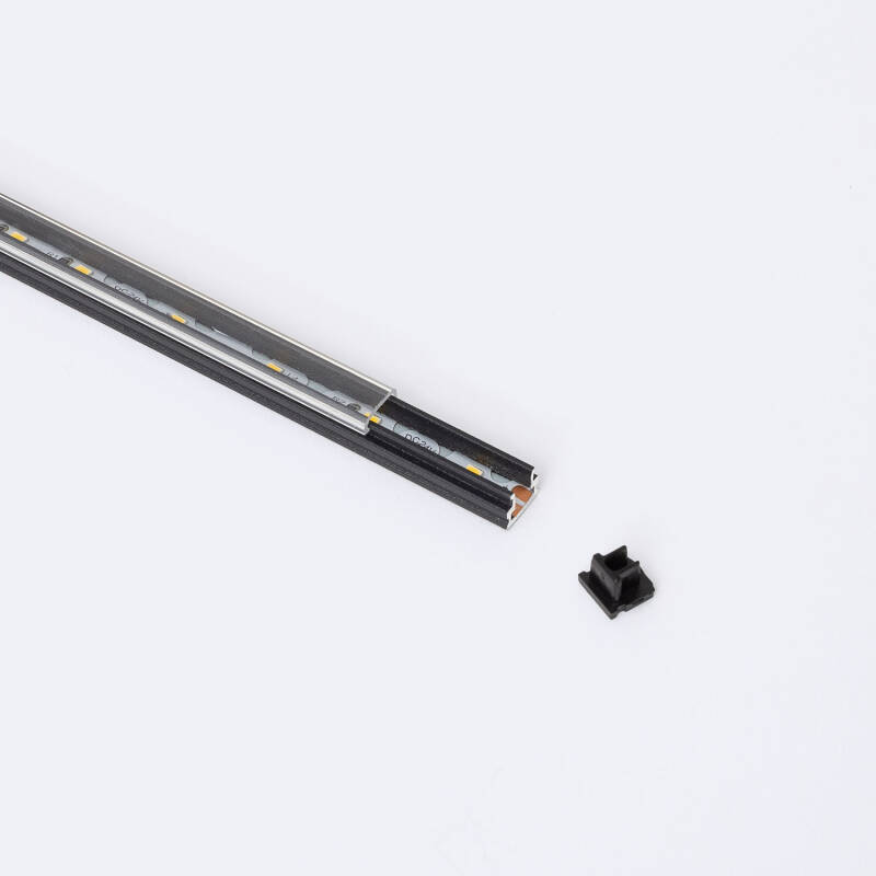 Perfil Aluminio Superficie 2m para Tira LED hasta 6 mm