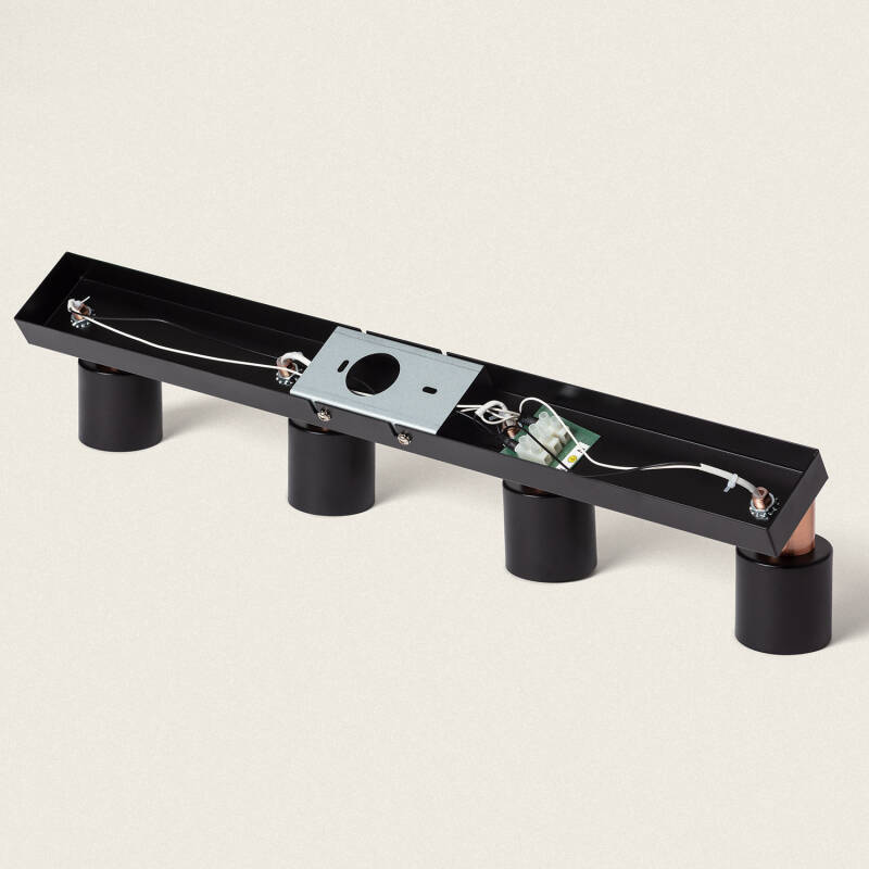 Lámpara de Techo Orientable Metal 4 Focos Ciro Black Rose Large