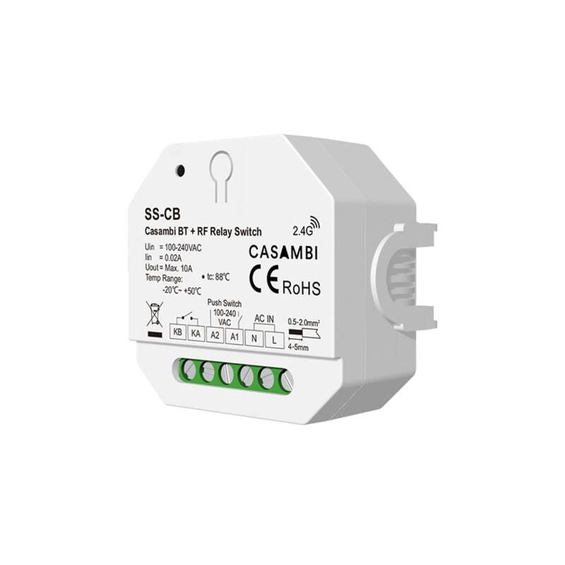 Interruptor Casambi Bluetooth ON/OFF 1 Canal SKYDANCE SS-CB compatible con Mando RF y Pulsador