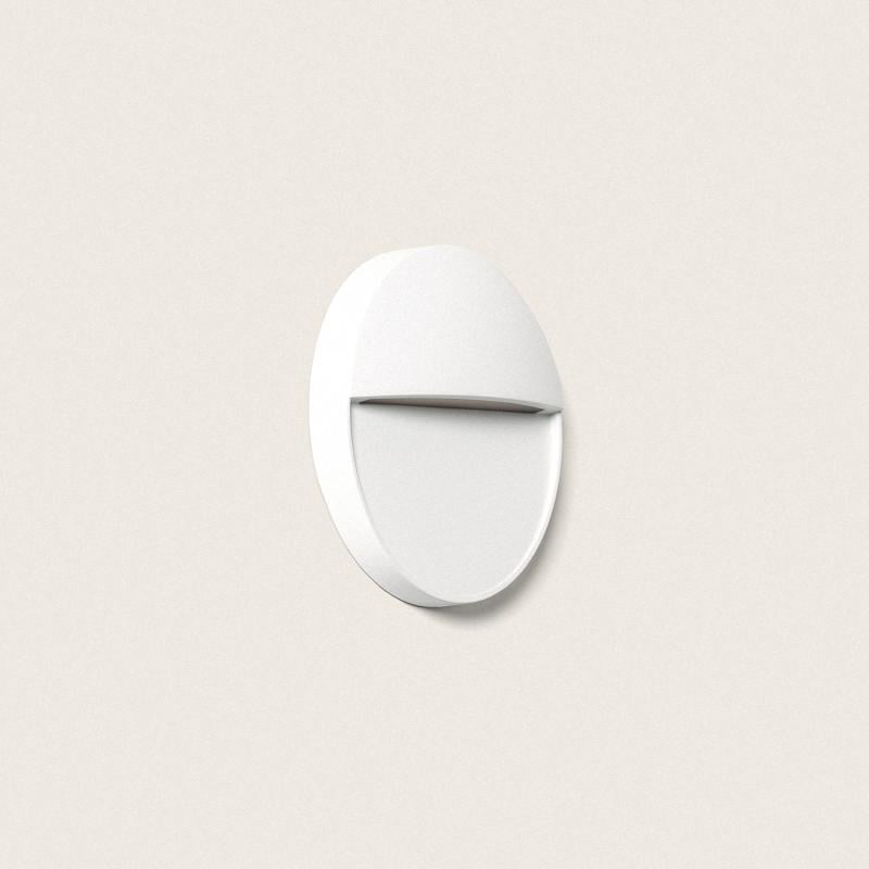 Aplique de Pared Exterior LED 3W CCT Seleccionable Superficie Circular Jade