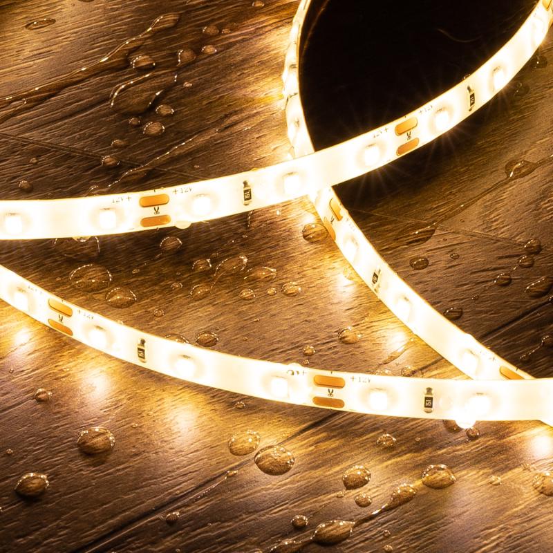 Tira LED 12V SMD 60 LED/m 5m 5W/m 400lm/m Ancho 8mm Corte 5cm IP65