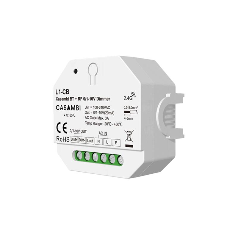 Regulador Casambi 0/1-10V 1 Canal SKYDANCE L1-CB compatible con Mando RF y Pulsador