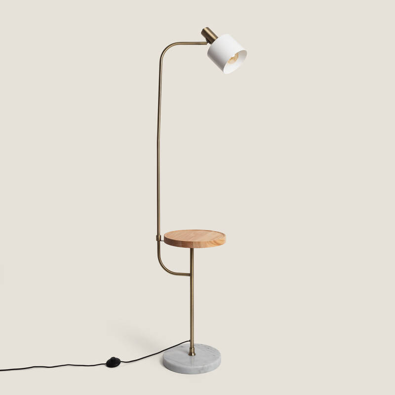 Lámpara de Pie Metal y Mármol Dafne