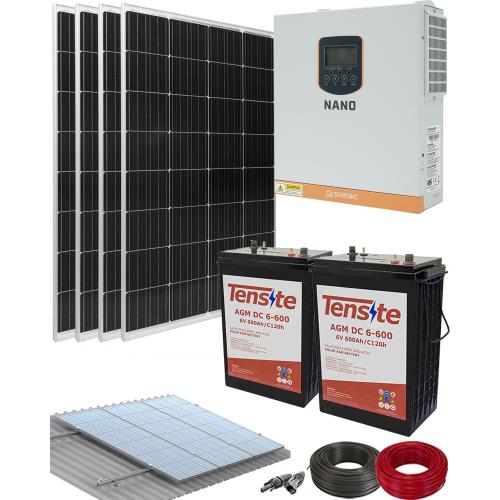 Kit Solar Aislada 1000W 12V 4000Whdia