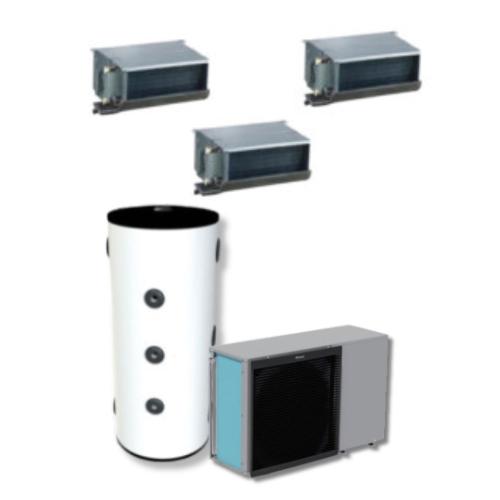 Kit Aerotermia con Fancoils Conductos 12,5kW Daikin con depósito 100L