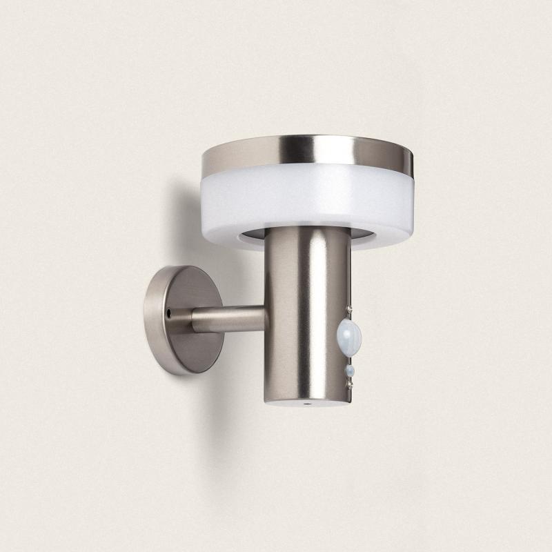 Aplique de Pared Exterior Solar LED 1,5W Acero Inoxidable con Sensor de Movimiento Ashier