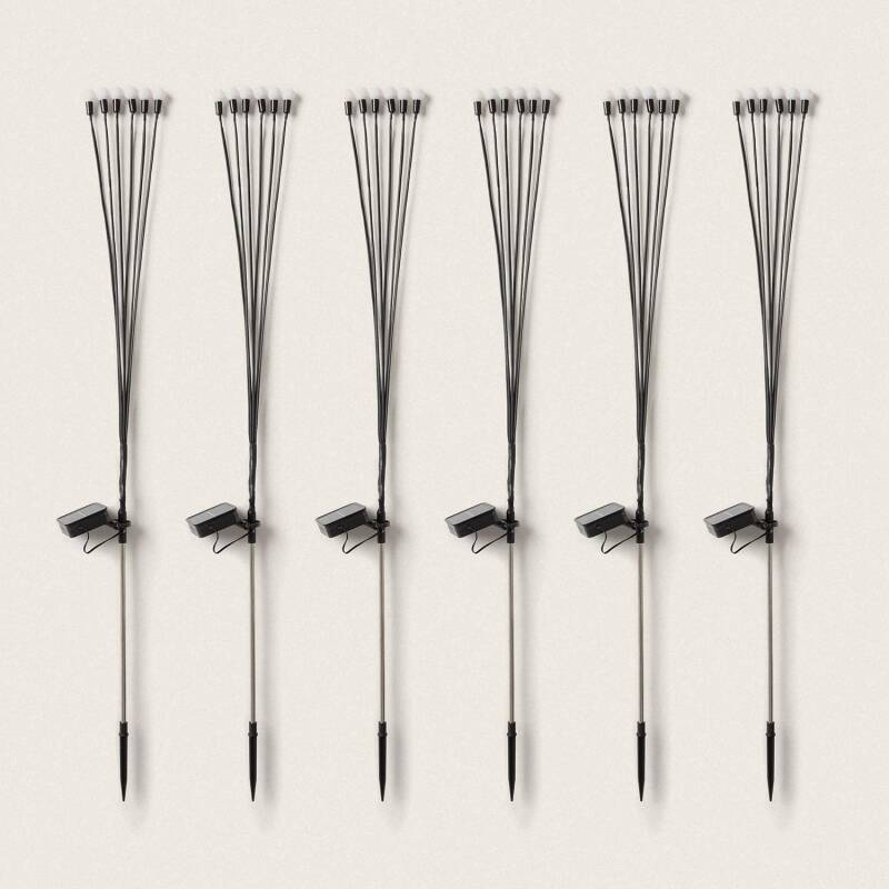 Pack de 6 Pinchos LED Solar Exterior LightningBug