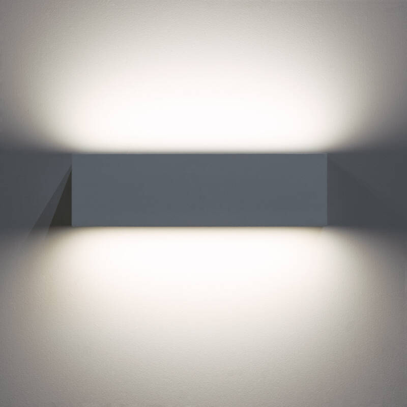 Aplique de Pared Exterior LED 10W Iluminación Doble Cara Rectangular Blanco Lena