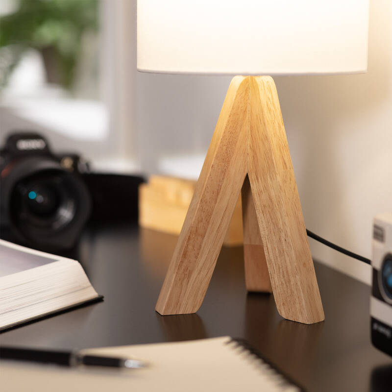 Lámpara de Mesa de Madera Kanuni