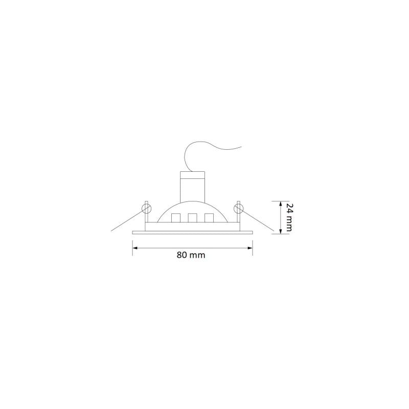 Aro Downlight Cuadrado Basculante para Bombilla LED GU10 / GU5.3 Corte Ø 72 mm
