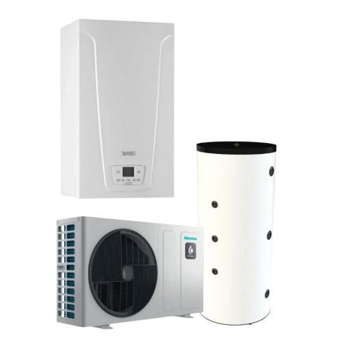 Kit Caldera Aerotermia Hisense 12kW con Baxi Neodens Plus 24/24 F ECO 24kW y depósito 200L