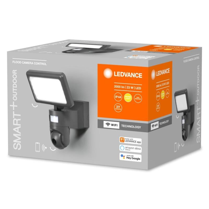 Cámara de Vigilancia Exterior Smart WiFi con Proyector LED PIR 23W LEDVANCE 4058075564626