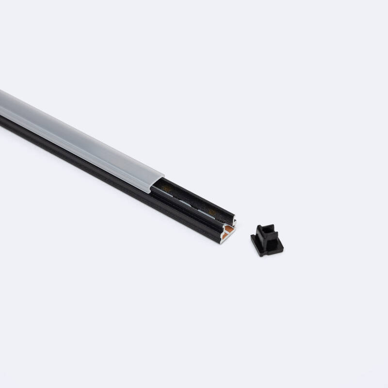 Perfil Aluminio Superficie 2m para Tira LED hasta 6 mm