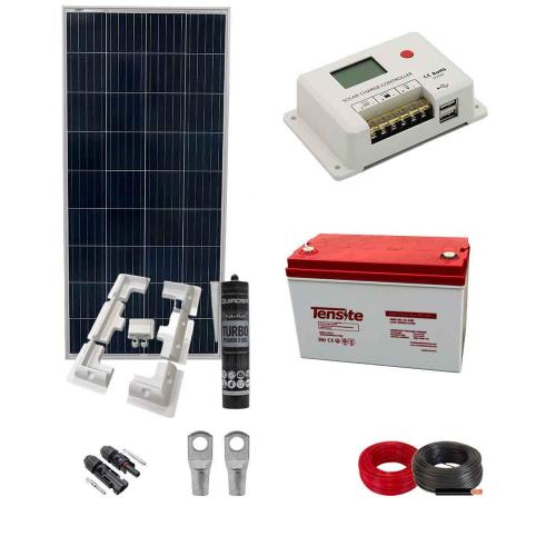 Kit Placa Solar Autocaravana 160W con batería