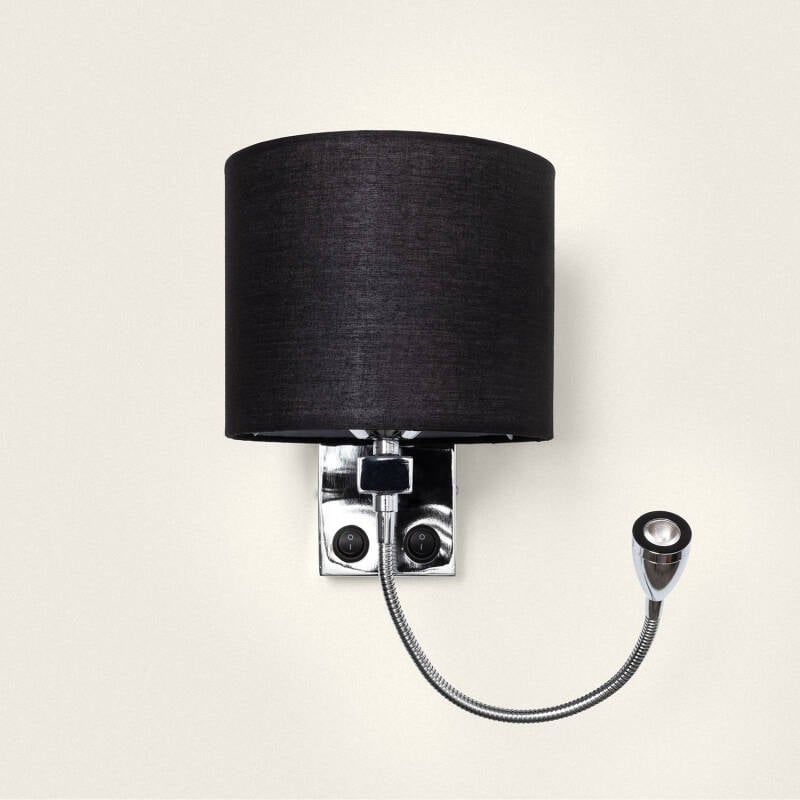 Lámpara de Pared con Luz de Lectura 2.5W Metal Silver-Kianga