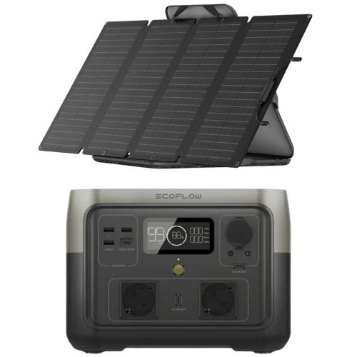 Kit Solar Portátil Aislada 160 W Ecoflow con Estación de Energía 500W 512Wh