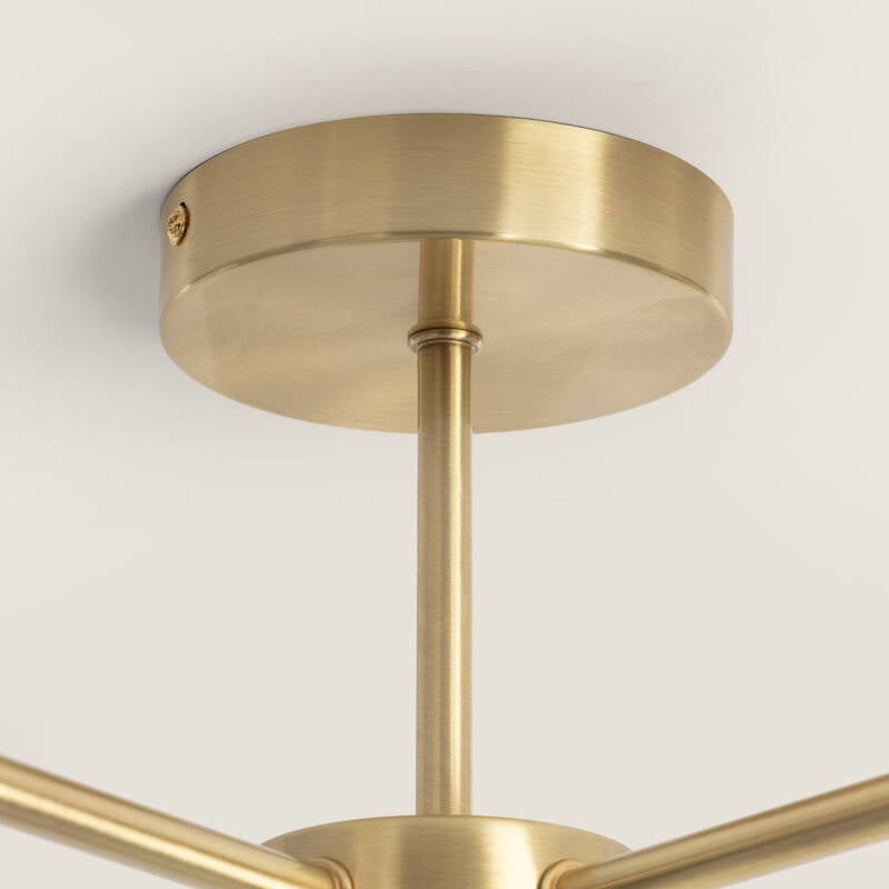 Lámpara de Techo Metal y Cristal Moonlight Brass 5 Focos