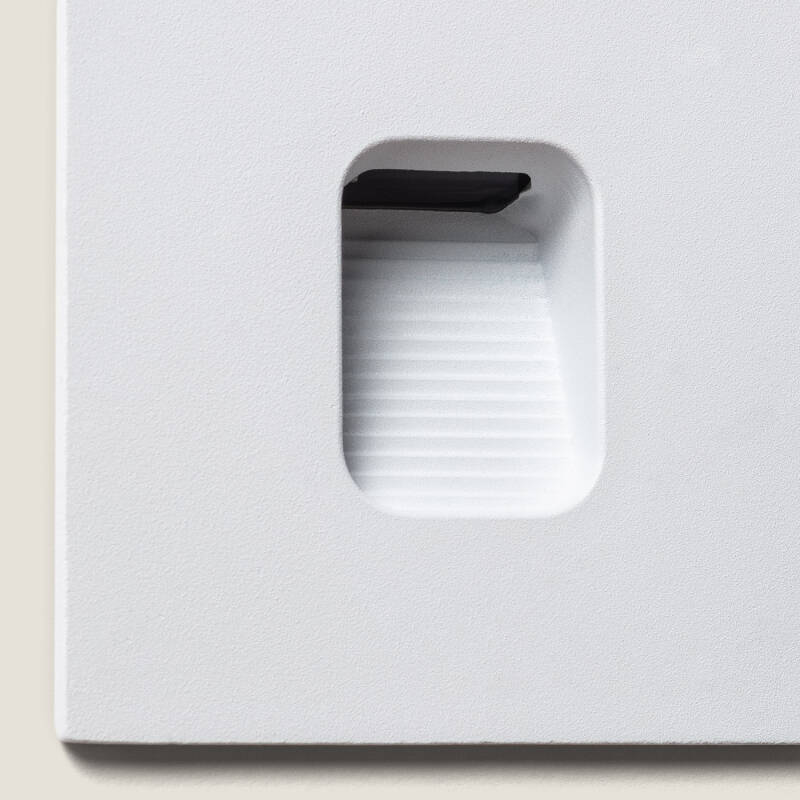 Baliza Exterior LED 2W Empotrable Pared Cuadrado Blanco Olite