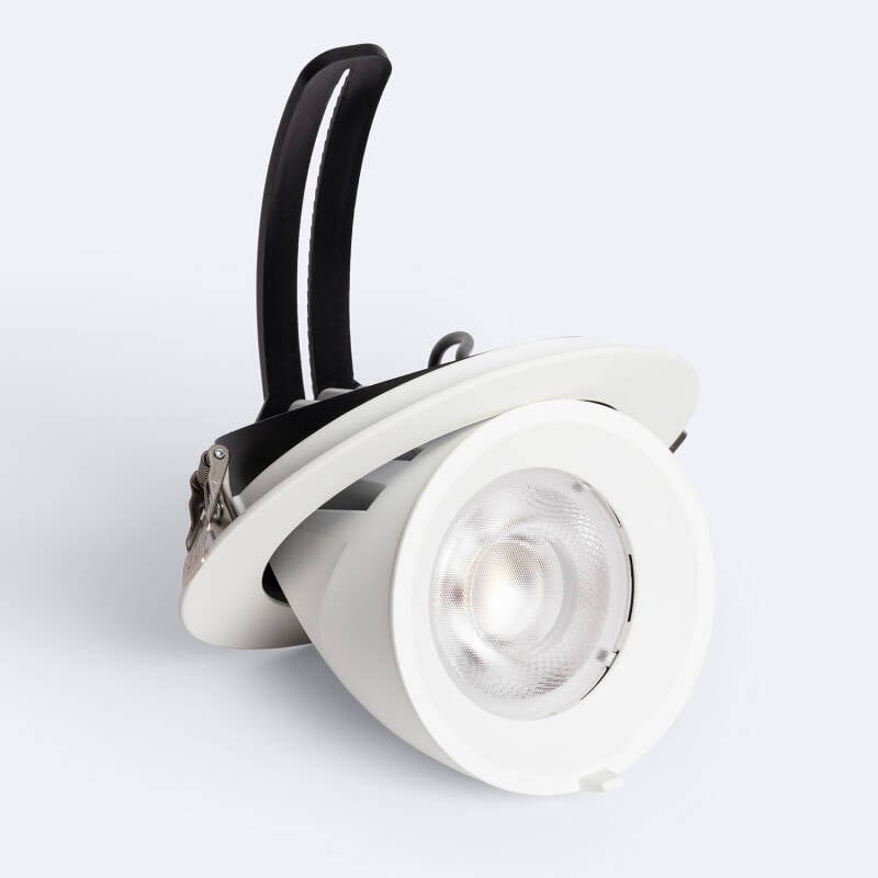 Downlight LED 30W Circular Direccionable 36º Chip OSRAM CCT 120 lm/W LIFUD Corte Ø 120 mm