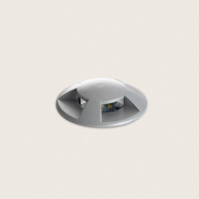 Baliza Exterior LED Empotrable Suelo 4L 24V DC Loto Gris