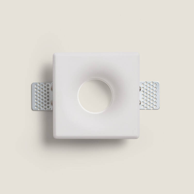 Aro Downlight Integración Escayola/Pladur para Bombilla LED GU10 / GU5.3  Corte 120x120 mm