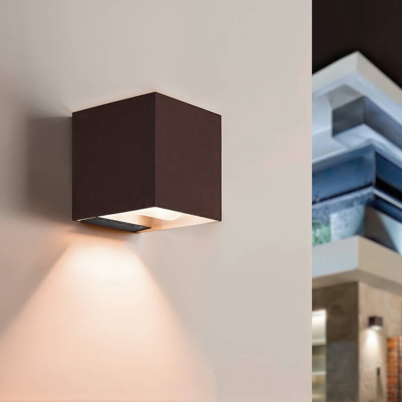 Aplique de Pared Exterior Solar LED Aluminio Denny Square