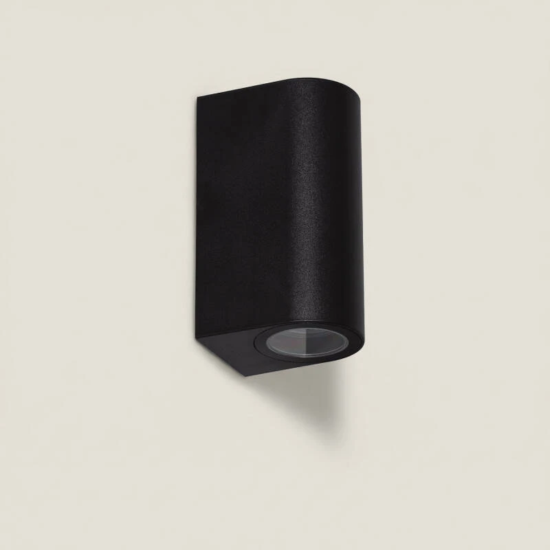 Aplique de Pared Exterior Iluminación Doble Cara Gala Negro